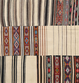 Contemporary Reddish Brown Patchwork Rug, con2709