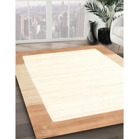 Contemporary Beige Solid Rug, con270