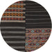 Sideview of Contemporary Mid Gray Patchwork Rug, con2710