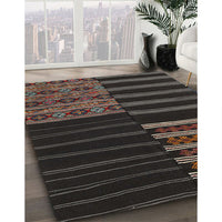 Contemporary Mid Gray Patchwork Rug, con2710