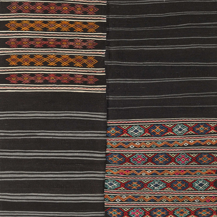 Sideview of Machine Washable Contemporary Midnight Gray Rug, wshcon2710