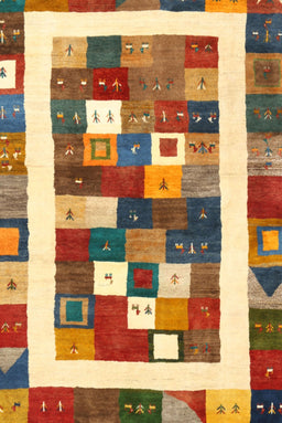 Contemporary Brown Red Modern Rug, con2711