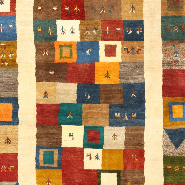 Contemporary Brown Red Modern Rug, con2711