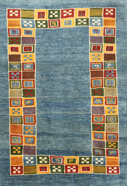 Contemporary Dark Sea Green Modern Rug, con2713