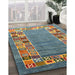 Machine Washable Contemporary Dark Sea Green Rug in a Family Room, wshcon2713