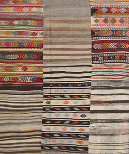 Contemporary Light French Beige Brown Patchwork Rug, con2714