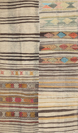 Contemporary Brown Patchwork Rug, con2715