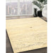 Contemporary Khaki Gold Solid Rug in Family Room, con2719