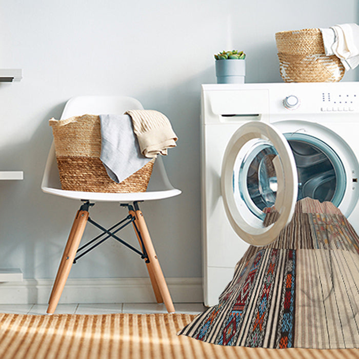 Machine Washable Contemporary Chestnut Brown Rug in a Washing Machine, wshcon2720