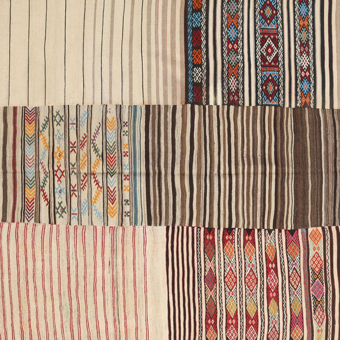 Square Contemporary Chestnut Brown Patchwork Rug, con2720