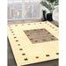 Contemporary Pastel Yellow Solid Rug in Family Room, con2722