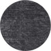 Sideview of Contemporary Carbon Gray Modern Rug, con2723