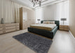 Machine Washable Contemporary Carbon Gray Rug in a Bedroom, wshcon2723