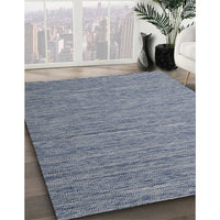 Contemporary Purple Navy Blue Modern Rug, con2725