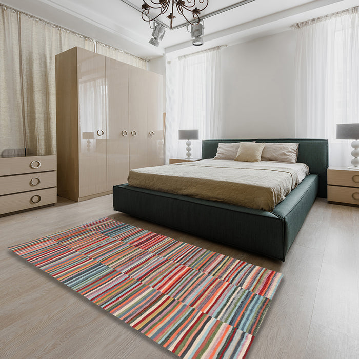 Machine Washable Contemporary Sienna Brown Rug in a Bedroom, wshcon2728