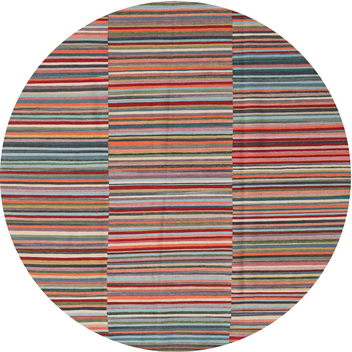 Sideview of Contemporary Sienna Brown Southwestern Rug, con2728