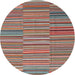 Sideview of Contemporary Sienna Brown Southwestern Rug, con2728