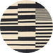 Sideview of Contemporary Charcoal Black Modern Rug, con2729