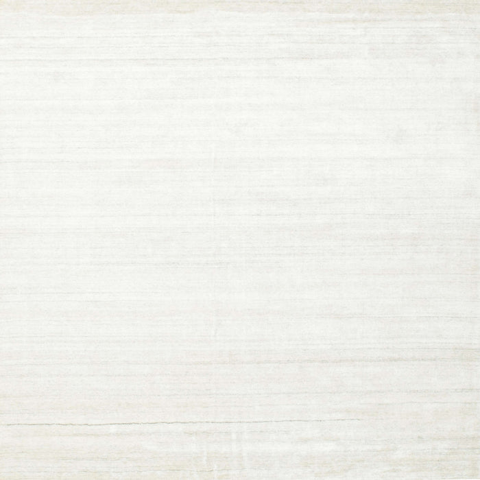 Square Contemporary Pearl White Beige Solid Rug, con272