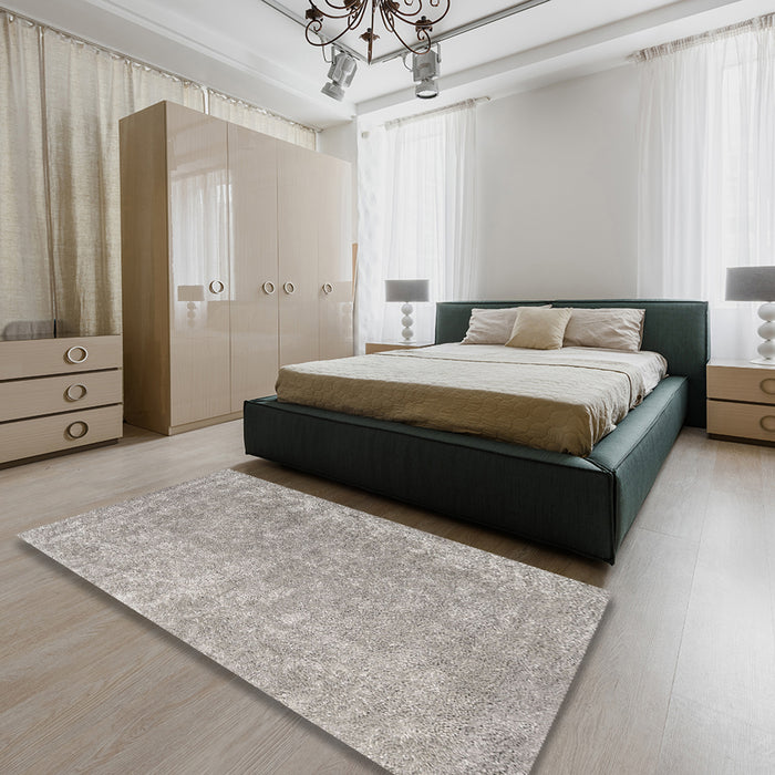 Contemporary Sage Green Modern Rug in a Bedroom, con2730