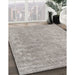 Machine Washable Contemporary Sage Green Rug in a Family Room, wshcon2730