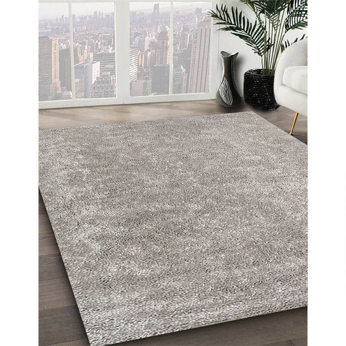 Contemporary Sage Green Modern Rug in Family Room, con2730