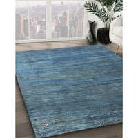 Contemporary Blue Modern Rug, con2734