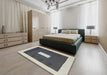 Machine Washable Contemporary Gray Rug in a Bedroom, wshcon2736