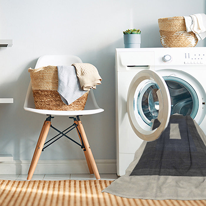 Machine Washable Contemporary Gray Rug in a Washing Machine, wshcon2736