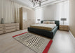 Machine Washable Contemporary Brown Rug in a Bedroom, wshcon2738