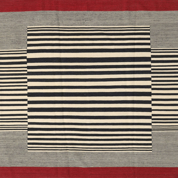 Square Contemporary Brown Modern Rug, con2738