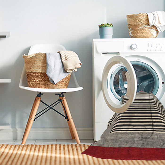 Machine Washable Contemporary Brown Rug in a Washing Machine, wshcon2738