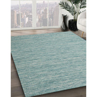 Contemporary Sea Green Modern Rug, con2741