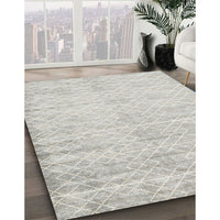 Contemporary Dark Gray Modern Rug, con2742