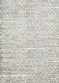 Machine Washable Contemporary Dark Gray Rug, wshcon2742