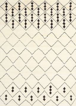 Contemporary Lemon Beige Trellis Rug, con2744