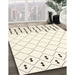 Contemporary Lemon Beige Trellis Rug in Family Room, con2744