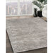 Machine Washable Contemporary Sage Green Rug in a Family Room, wshcon2745