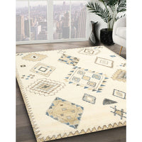 Contemporary Brown Solid Rug, con2746