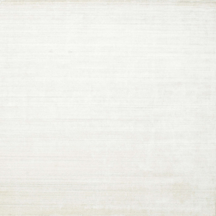 Square Contemporary Pearl White Beige Solid Rug, con274