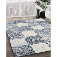 Contemporary Dark White Beige Modern Rug, con2751