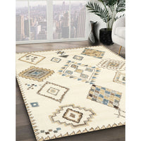 Contemporary Bisque Beige Solid Rug, con2752