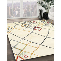 Contemporary Bisque Beige Solid Rug, con2755