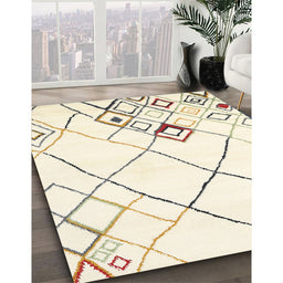 Machine Washable Contemporary Bisque Beige Rug in a Family Room, wshcon2755