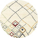 Square Machine Washable Contemporary Bisque Beige Rug, wshcon2755