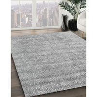 Contemporary Silver Gray Modern Rug, con2756