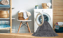 Machine Washable Contemporary Gray Rug in a Washing Machine, wshcon2757