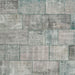 Square Contemporary Sage Green Patchwork Rug, con275