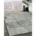 Machine Washable Contemporary Sage Green Rug in a Family Room, wshcon275