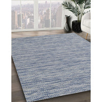 Contemporary Platinum Silver Gray Modern Rug, con2761